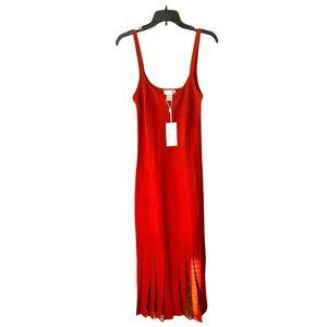 NWT Caroline Constas sleeveless maxi in rust color size medium.